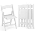 thumbnail image 1 of Costway 4 Pack Resin Folding Chairs with Padded Seat All-Weather Resin Frame Patio, 1 of 9