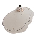 thumbnail image 1 of Thickened Machine Washable Milky White Irregular Shape Area Rug 80x120cm, 1 of 6