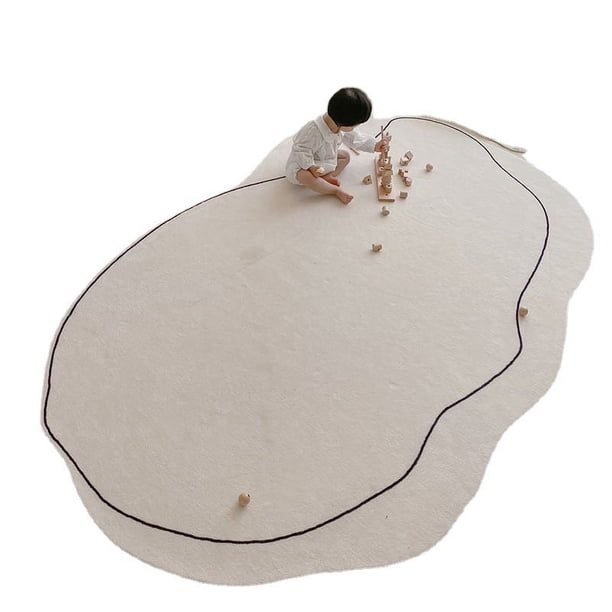 Alfombra para área de dormitorio, alfombra, alfombra de sala de estar densificada, gruesa y simple, hecha con cuidado