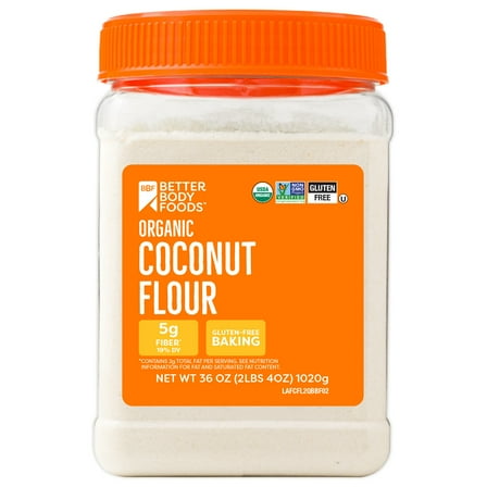 BetterBody Foods Organic Coconut Flour, Grain-Free Flour, 2.25 lbs