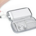 thumbnail image 2 of EeaseMX Bolsa de almacenamiento para accesorios digitales de viaje, organizador de baterías externas, estuche para cable USB (gris), 2 of 7