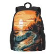 thumbnail image 2 of Zufioo Serene Ocean Sunset Pattern Adult Backpack,Wear-resistant and Breathable Multi-pocket Backpack, Suitable for Travel, Business and Outdoor Activities, 2 of 9