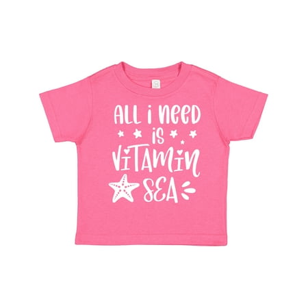 

Inktastic Summer All I Need is Vitamin Sea Starfish Gift Toddler Boy or Toddler Girl T-Shirt