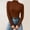 Coffee, variant on TRUBKH Fall Outfits for Women Turtleneck Sweater Long Sleeve Fall Casual Sweater Seamless Knit Wool Blend Sweater Pullover Top Drop Shoulder Sweaters Outfits for Women Yellow One Size