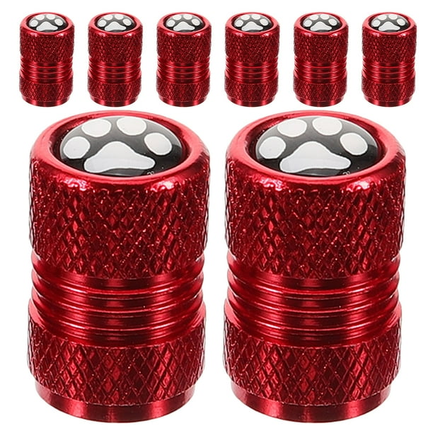 tapones de válvula de neumático de coche con diseño de huella de pata, de metal, para coches, camiones, motocicletas, todoterrenos y bicicletas