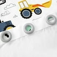 thumbnail image 5 of Trucks 30%-50% Blackout Curtains Cartoon Tractor Curtains, Yellow Bulldozer Excavator Curtains & Drapes Cute Construction Vehicles Living Room Curtains, Cute Kawaii Car Window Curtains, 5 of 6