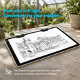 A2 Light Pad Drawing Board, 7mm Ultra-Thin LED Light Box with Dimming ...