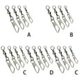 thumbnail image 1 of 10 Pièces Outil de Connecteur Pivotant de Pêche Acier Inoxydable Roulement Crochet de Poisson Outils à Enclencher Accessoire Connecter Composant B en Forme de 37mm, 1 of 8