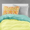 thumbnail image 2 of Fall Leaves Watercolor Fabric Standard Pillowcase, 2 of 2