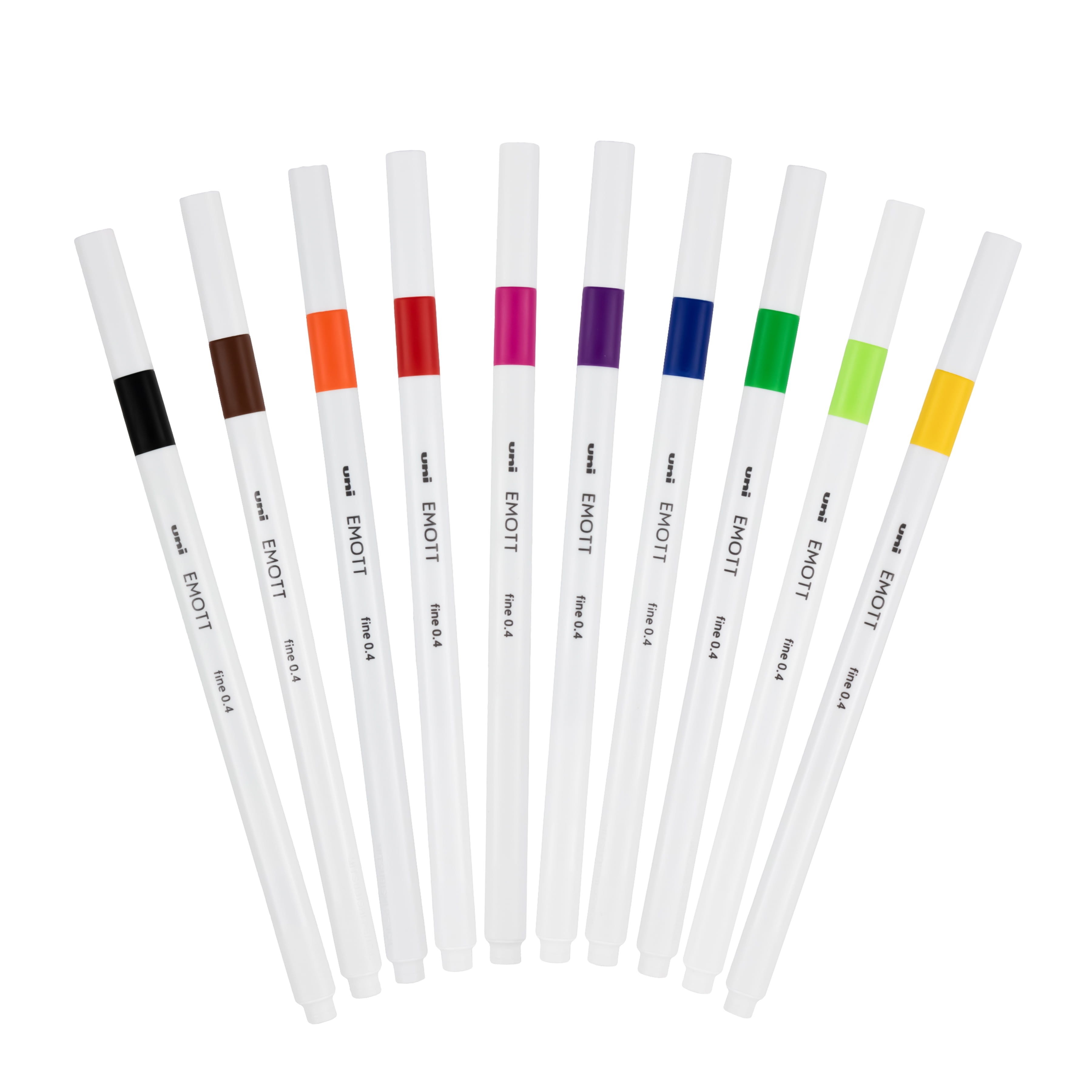 Uni-ball Emott Fineliners No5 Assorted Colours Fade Proof Ink Pack of 5 