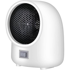 Mini Chauffe-vent, chauffe-vent électrique 400W Chauffage de bureau Petit chauffage domestique Chauffage électrique de bureau Personnel Space Chaudière Mini Ventilateur (blanc)