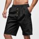thumbnail image 2 of Pantalones cortos holgados de playa para hombre, para uso informal en verano: pantalones cortos con cintura elástica y botones, tejido de lino, aptos para actividades al aire libre y senderismo (S-, 2 of 8