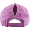 thumbnail image 5 of Ponytail Messy High Bun Adjustable Washed Cotton Baseball Cap, 5 of 9