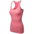 thumbnail image 3 of FashionOutfit Women's Basic Solid Ribbed Racerback Sleeveless Tank Tops, 3 of 4