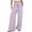 Purple, variant on Patlollav Womens Casual Wide Leg Pants Flowy Adjustable Tie Knot Elastic Waist Trousers with Pockets