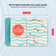 thumbnail image 2 of Discreet Birth Control Pill Case Holder Sleeve 4.4 x 3 Inch - Fits All Standard Pill Packs (Blue), 2 of 5