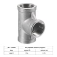 thumbnail image 4 of Unique Bargains 1/2 NPT Female Thread Tee Pipe Fitting Hose Adapter 304 Stainless Steel, 4 of 5