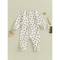 thumbnail image 4 of Wassery Baby Girls Boys Jumpsuit Long Sleeve Crew Neck Bear Print Zipper Closure Romper 3M 6M 9M 12M Infant Cute One Piece Clothes, 4 of 8