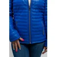 thumbnail image 3 of Whet Blu SKYLAR Vegan Leather Fashion Stylish Design Lightweight Outerwear Bomber Jacket Women Blue Large, 3 of 5