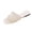 White, variant on Women Overlap Wrap Strap Square Toe Flat Slide Sandals Slip On Minimalist Footwear For Casual Daily Beach Outdoor Summer Shopping