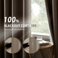 thumbnail image 6 of NICETOWN 100% Blackout Linen Curtains, Linen Texture Thermal Insulated Window Curtains Energy Efficient Assure Privacy Grommet Window Treatments for Home Office, Cappuccion, 52"x84", 2 Panels, 6 of 8