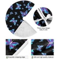 thumbnail image 2 of FMSHPON Beautiful Blue Purple Butterfly Xmas Christmas Tree Skirt Stand Mat for Holiday Party Decoration Indoor Outdoor 36 inches, 2 of 6