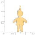 thumbnail image 3 of 14k Yellow Gold Plain Polished Large Boy Charm, 3 of 4