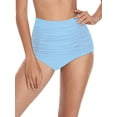 thumbnail image 3 of RELLECIGA Women's Swimwear High Waisted Ruched Bikini Bottom, 3 of 12