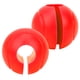 thumbnail image 3 of 2 uds empuñaduras de mancuerna redondas gruesas de silicona adaptador de mancuernas bolas agarre de mancuerna bola de envoltura de mano rojo, 3 of 5