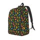 thumbnail image 1 of Disketp Cartoon Dino print Canvas Backpack Lightweight Travel Daypack Student Rucksack Laptop Backpack-, 1 of 5