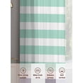 thumbnail image 7 of Anchor Aqua Semi Sheer Curtains 84 Inch Length 2 Panels Set, Modern Navy Blue White Striped Nautical Sheer Kitchen Curtain Privacy Voile Window Curtain for Living Room Bedroom Rod Pocket Drapes, 7 of 7