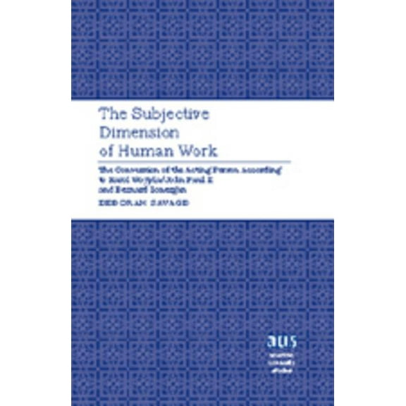 American University Studies: The Subjective Dimension of Human Work (Hardcover)