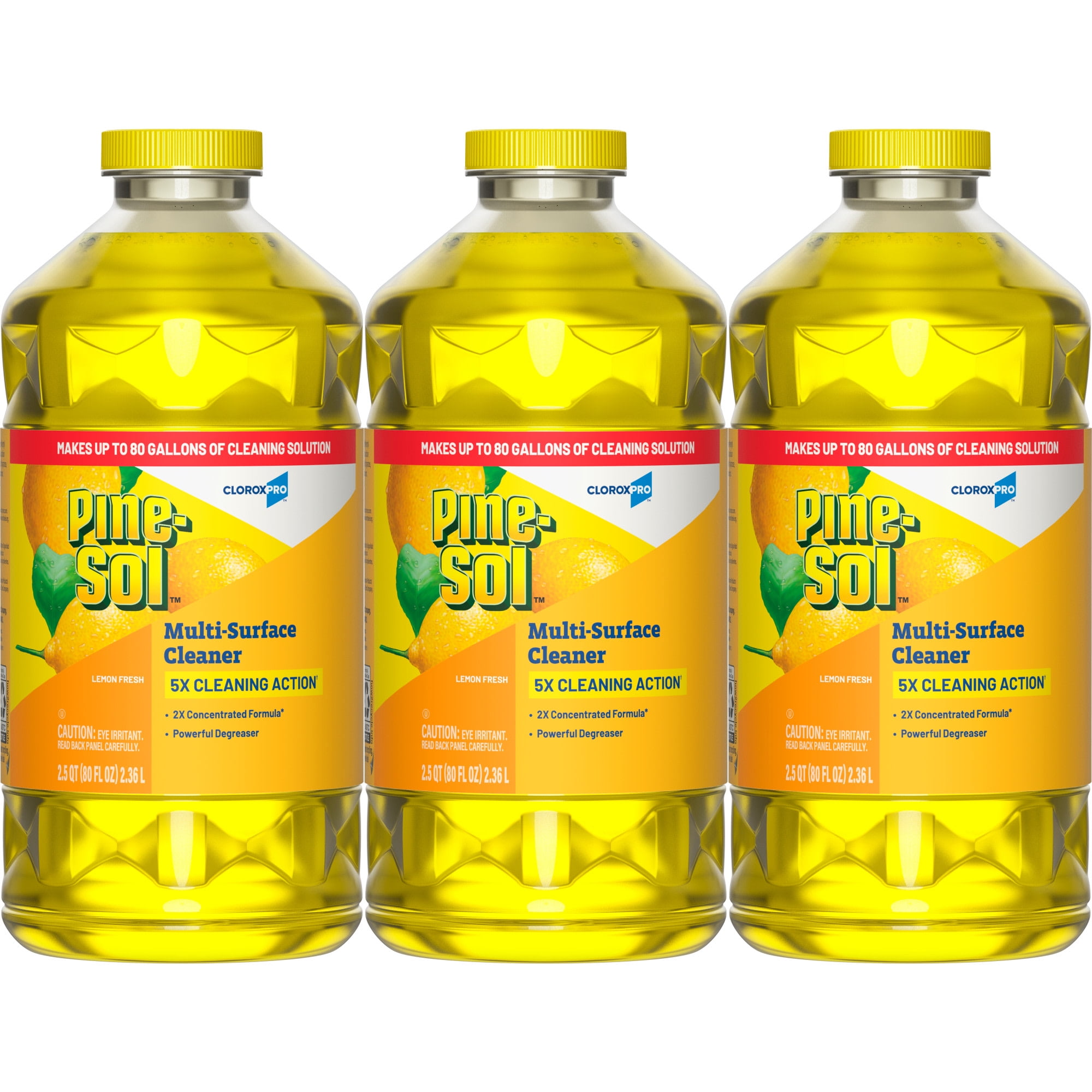 Clorox Professional Pine-Sol Lemon Fresh Multi-Surface Cleaner, Purpose  Cleaning, Counter Scent, 144 fl oz - Walmart.com