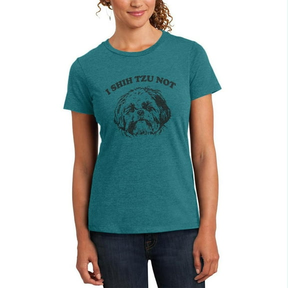 I Shih Tzu Not Womens Soft Heather T Shirt Heathered Teal 2XL