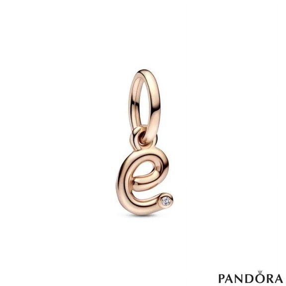 Pandora Letter E Script Alphabet Dangle Charm