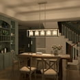 thumbnail image 2 of ACROMA  Modern Glam 5-light 37in Kitchen Island Lights Crystal Rectangle Chandelier - 37 inches Nickel Dust, 2 of 5