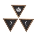 thumbnail image 1 of 3Pcs Rustic Wall Moon Phase Decor Traingular Wall Decoration for Bedroom Living Room, 1 of 6