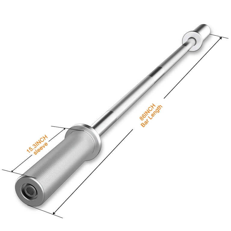 FIXTECH 5Ft 6Ft 7Ft Barbell Bar Olympic Weightlifting Bar Straight Bar Strength Training Bar Indoors Exercise Bar Barbell Bar Strength Home Gym