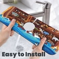 thumbnail image 6 of Logiee Animals On Noah's Ark2 Print Kitchen Sink Splash Guard Faucet Mat for Splash Guard Behind Faucet Drip Catcher for Kitchen,Bathroom,Sink Mat,Dish Drying Mat,Bathroom-15" X 5.5", 6 of 7