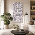 thumbnail image 2 of Canvas Wall Art, Farmhouse Purple Framed Canvas Prints for Living Room Hallway, Vintage Flower Leaf Botanical Plant Oversized Gallery Wrapped Wall Decor for Home Office, Gifts, 30"x60" Ship Next Day, 2 of 9