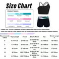 thumbnail image 5 of Sholeno Kids Girls 2 Piece Gymnastics Dance Sport Outfits Crop Top with Shorts Active Set Athletic Butterfly 6, 5 of 5