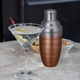 thumbnail image 4 of Avon Copper Finished Ribbed Stainless Steel Martini Cocktail Shaker 17oz, 4 of 4