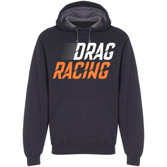 Text: Drag Racing Hoodie Men -Image by Shutterstock, Male Medium