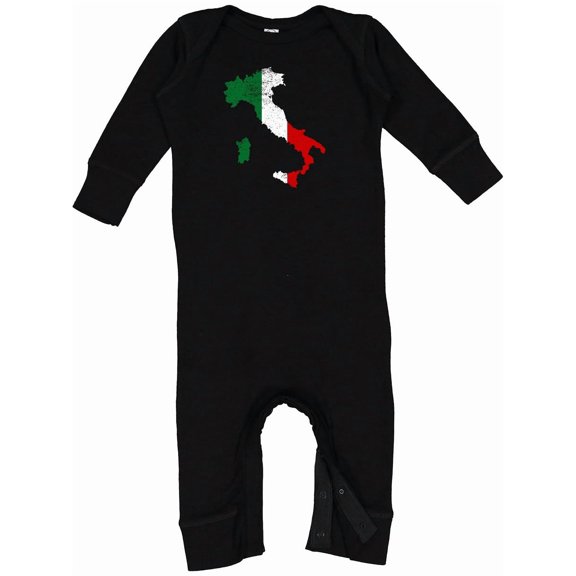 Inktastic Italian Map Flag Baby Romper Coveralls