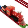 HolyToy 8-Piece Wind-Up Train Set for Kids, Toy Train Set with 2 Cars and 6 Tracks Each, Durable Plastic, Cute Christmas Holiday Train for Under The Tree, Great Gift Idea for Boys and Girls