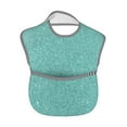 thumbnail image 2 of Kdxio Teal Green Glitter Bibs For Babies, Baby Bibs for Eating, Toddler Bibs, Waterproof Bibs, Feeding Bibs, for Toddlers, Boys, Girls, 2 of 8