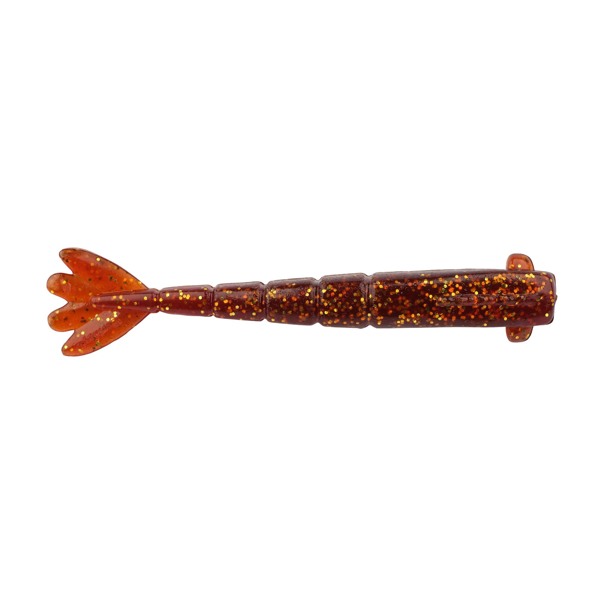 Berkley PowerBait® Saltwater Bonga Shrimp, 4 in, Shrimp, Root Beer Gold (6-count)