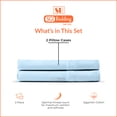 thumbnail image 4 of SGI Bedding 2 Piece 26X26 Shams Lilac Solid 600 Thread Count Standard Shams, 4 of 8