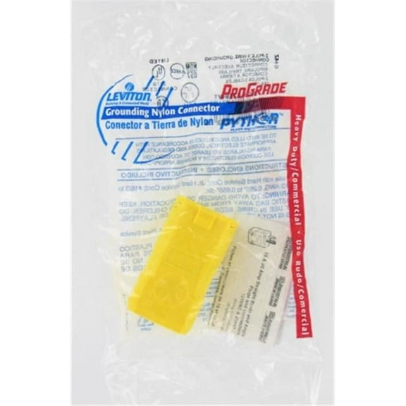 Leviton Mfg  Industrial Grade Straight Blade Yellow Python Connecto