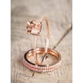 thumbnail image 2 of JeenJewels Sale 2 carat Morganite and Diamond Trio Ring Set in 10k Rose Gold with One Engagement Ring and 2 Wedding Bands, 2 of 2
